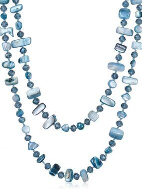 Colorful Bead Long Necklace for Women | Boho Chic Natural Shell Jewelry